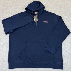 Merrell Mens Fleece Hoodie Sweatshirt Navy XXL Life Is Better In Hiking Boots